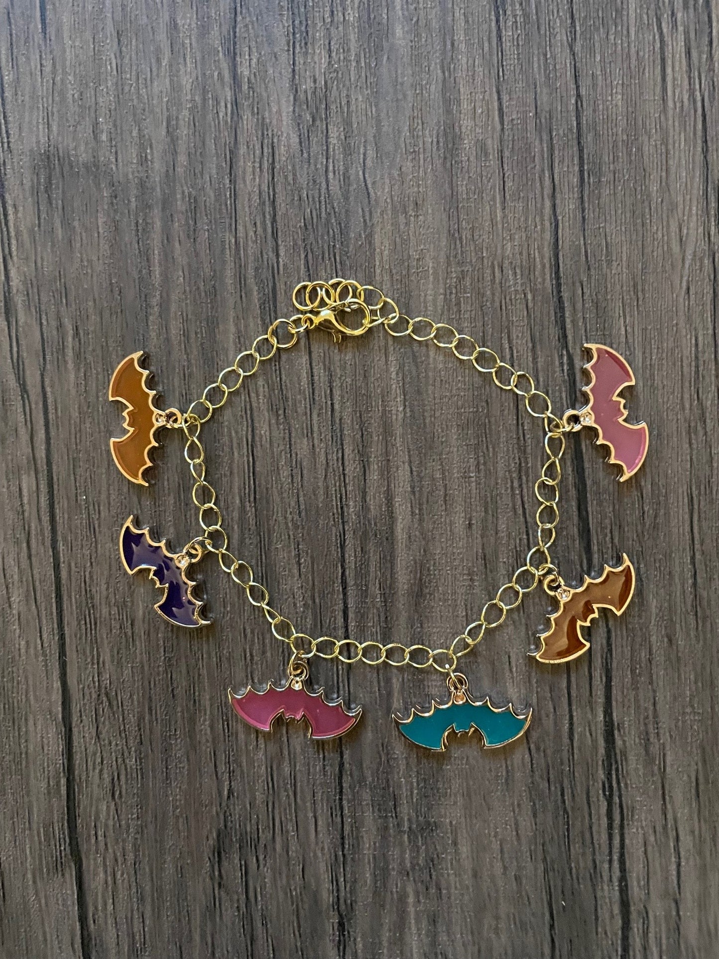 Bat Halloween Charm Bracelet