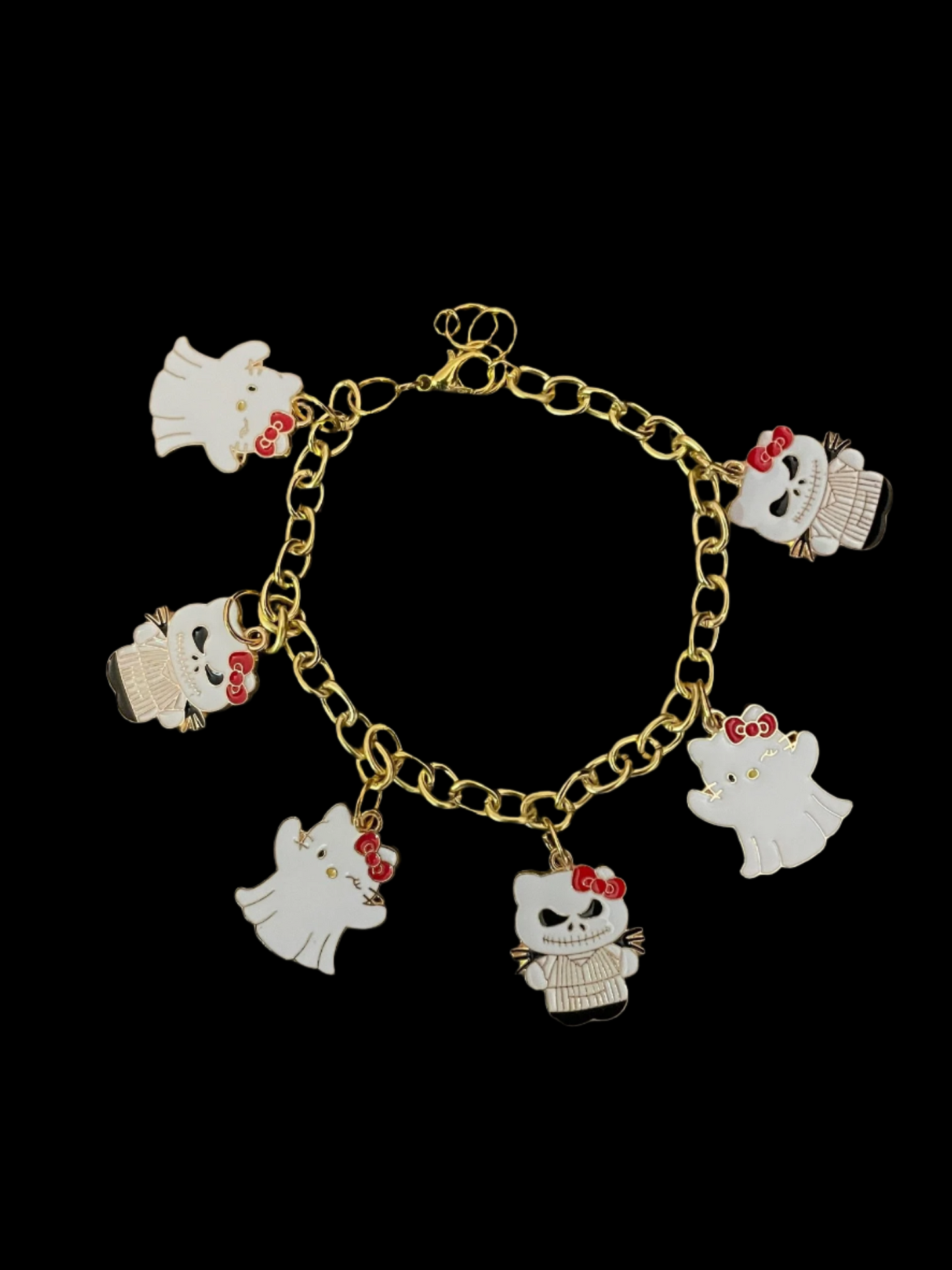 Hello Kitty White Ghost Halloween Charm Bracelet