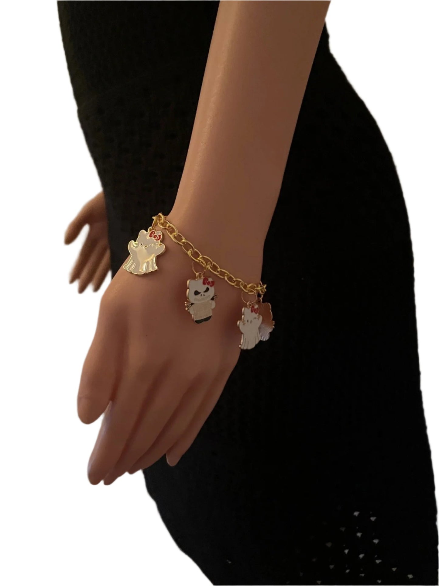 Hello Kitty White Ghost Halloween Charm Bracelet