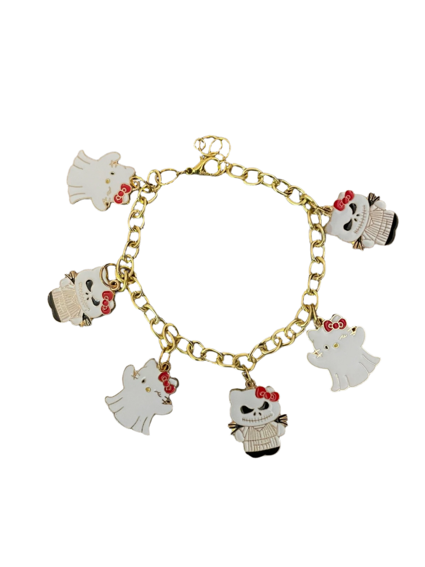 Hello Kitty White Ghost Halloween Charm Bracelet