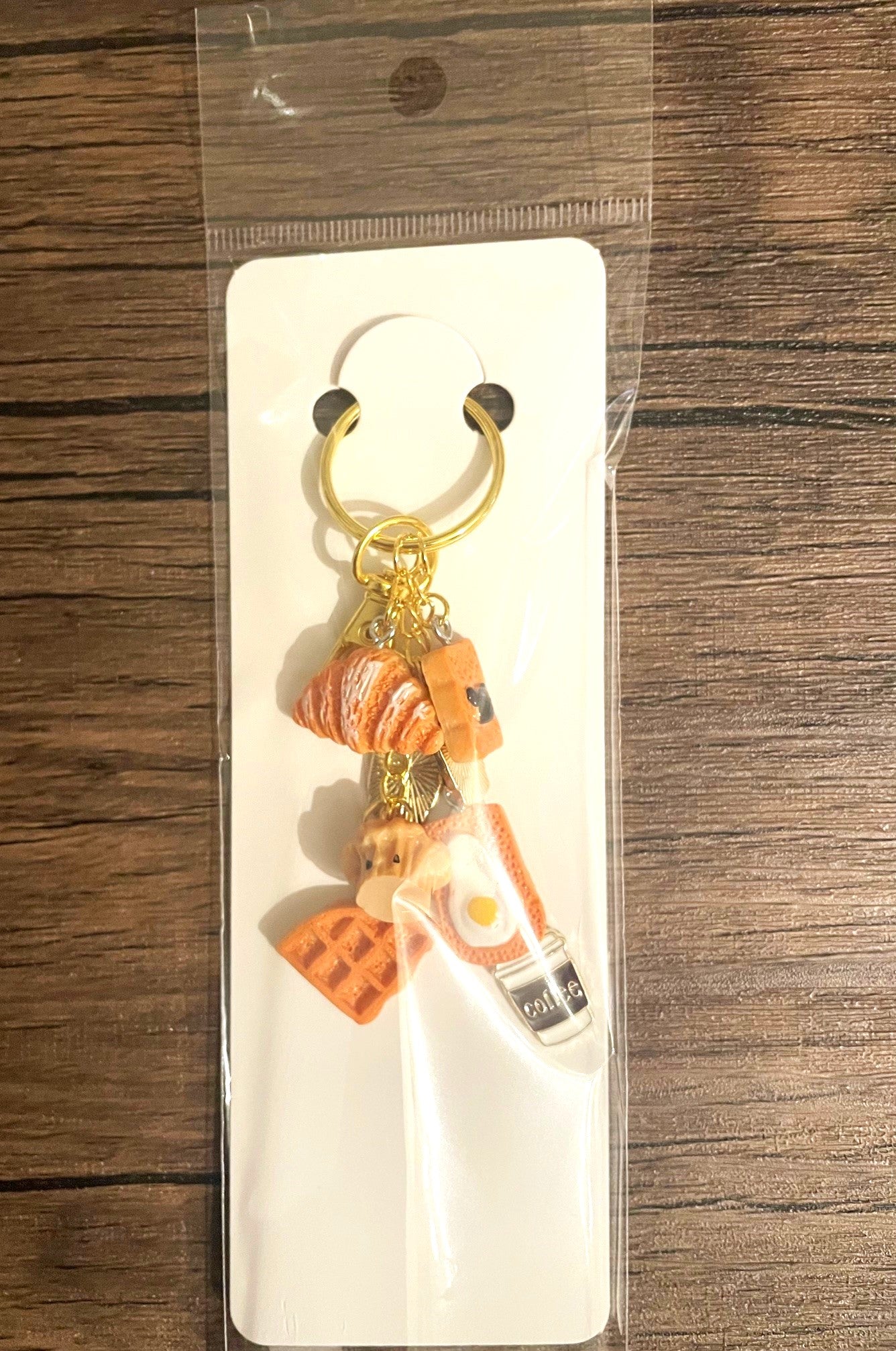 Love Breakfast Gold Bag Charm