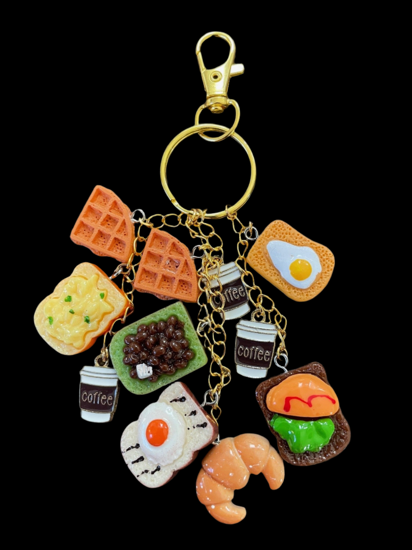 Love Toast Gold Bag Charm