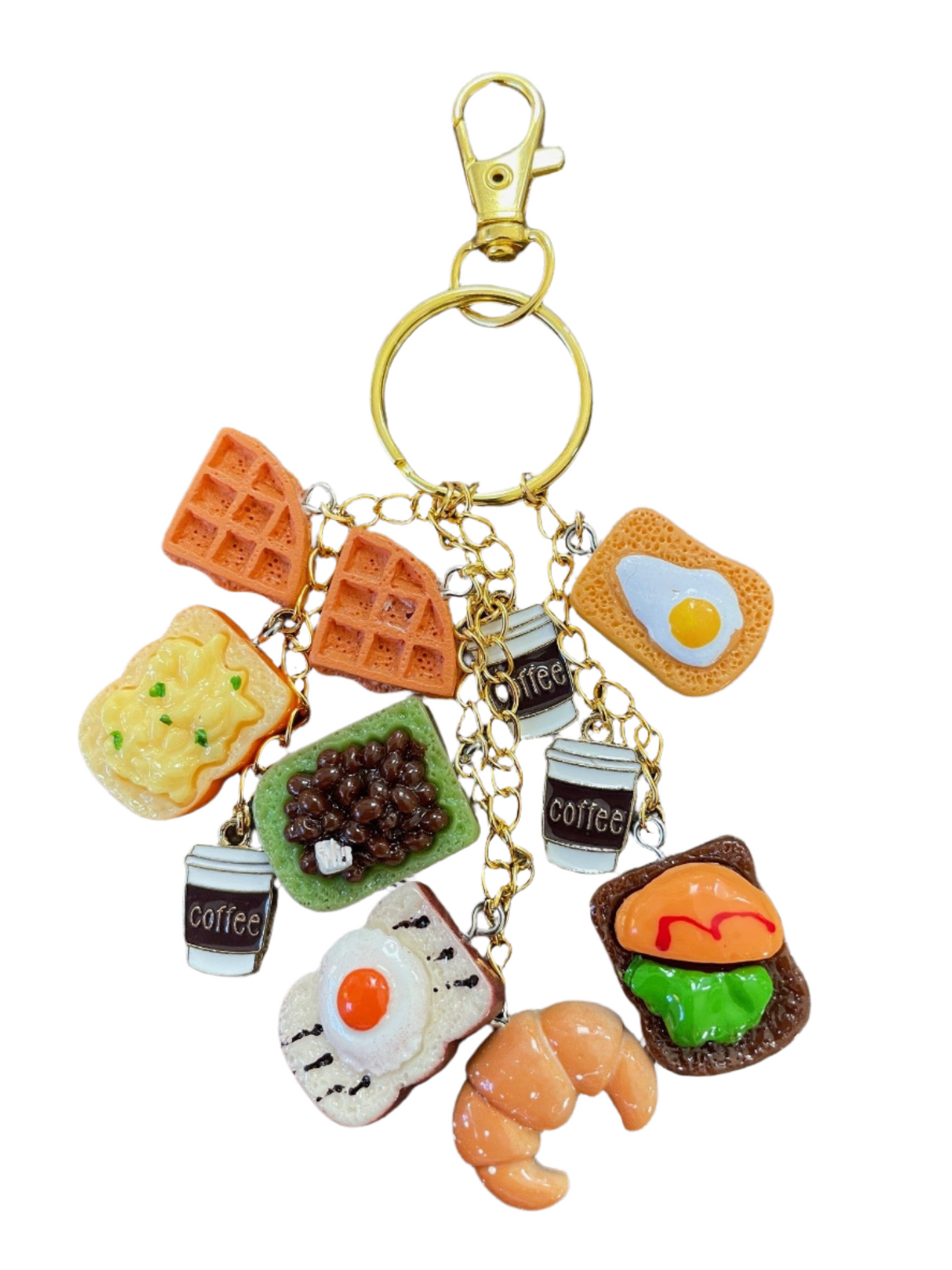 Love Toast Gold Bag Charm