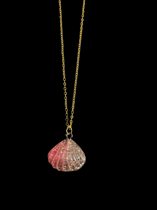Love the Beach Pink Seashell Necklace