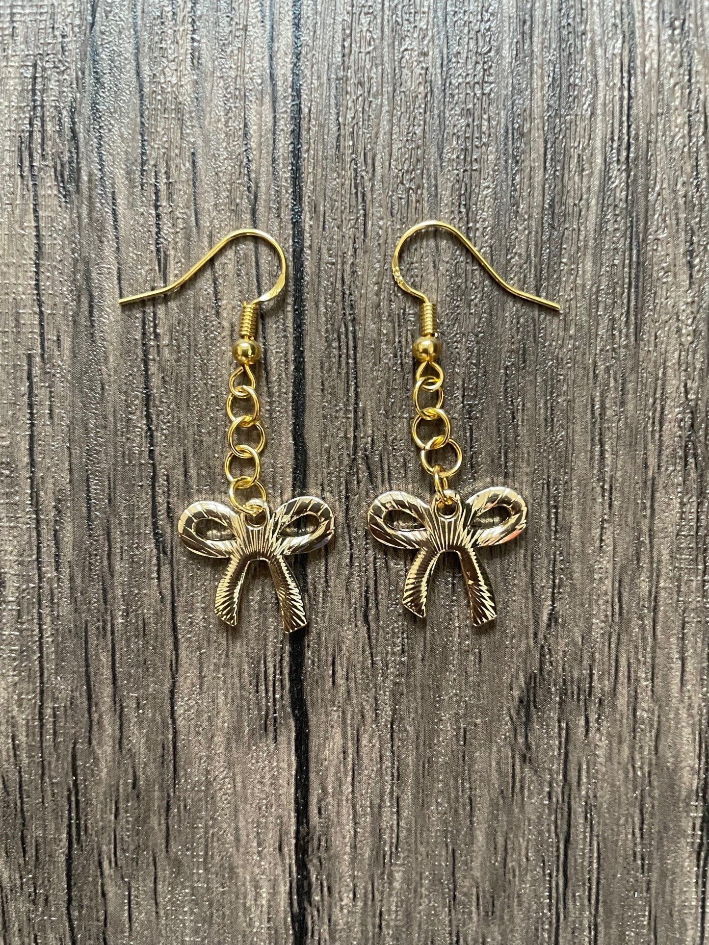 Small Pink Bow Earrings
