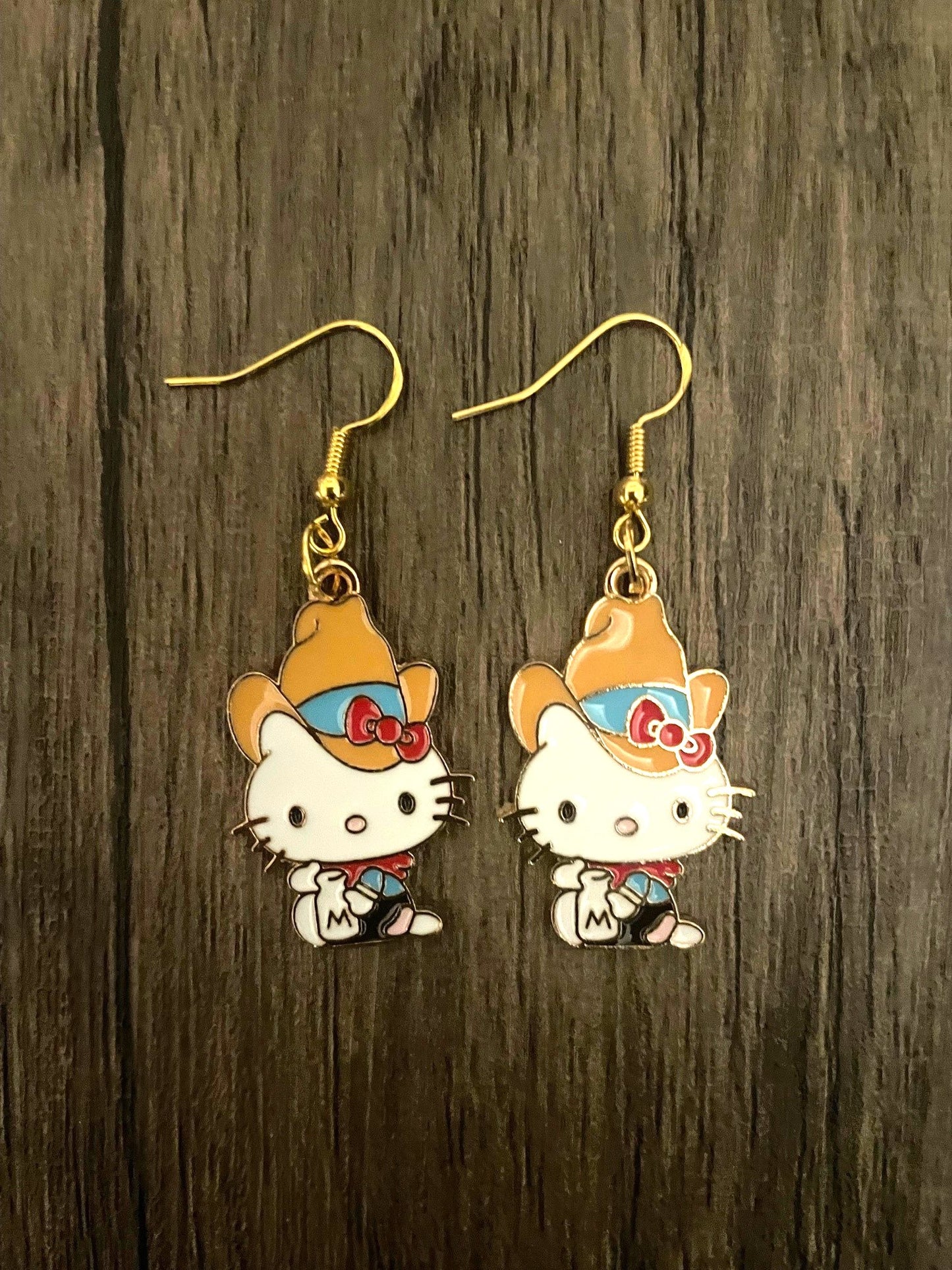 Western Hello Kitty Earrings