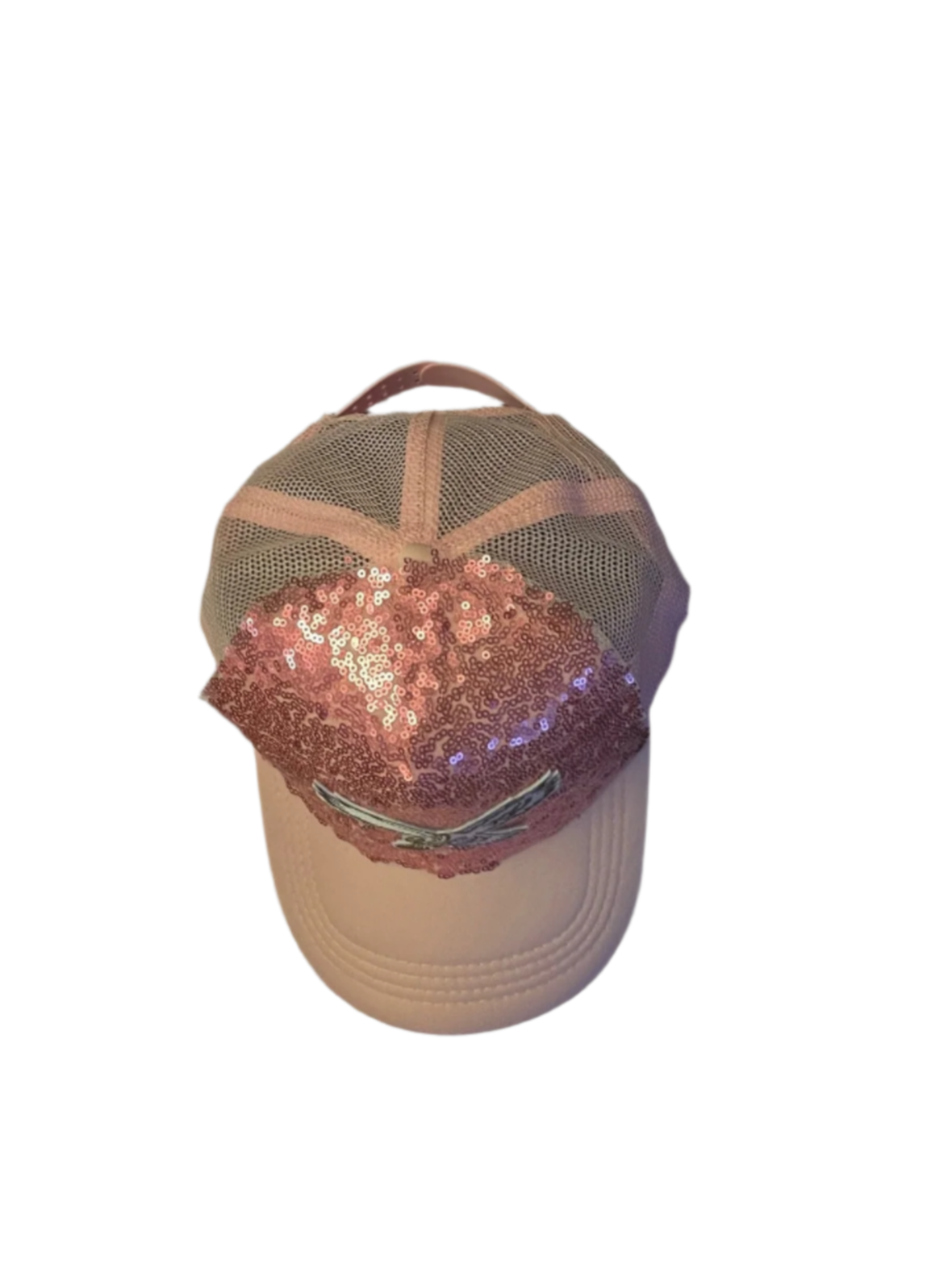 Eagles Pink Sequin Hat with Large Bird Logo
