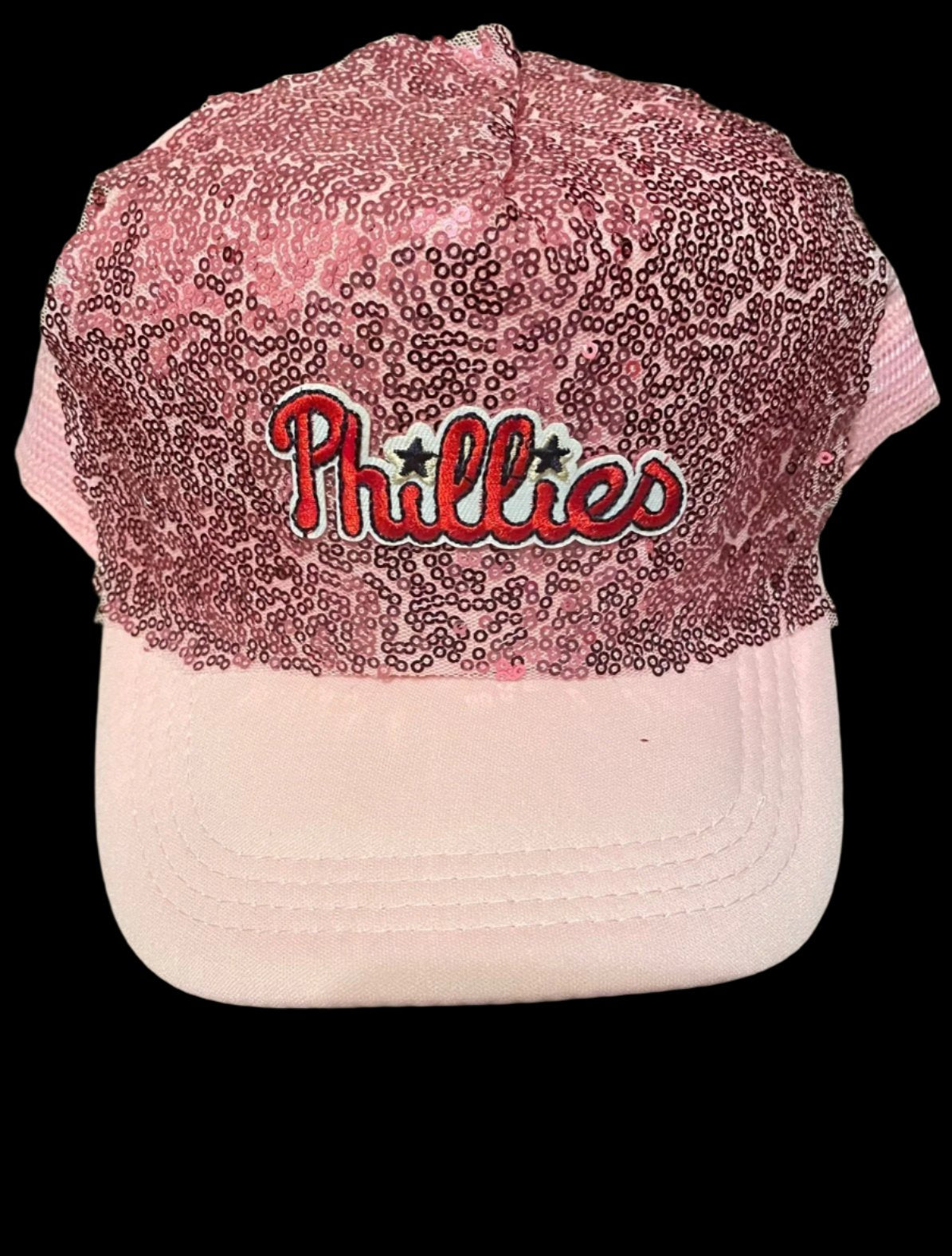 Phillies Pink Sequin Hat with Word Logo