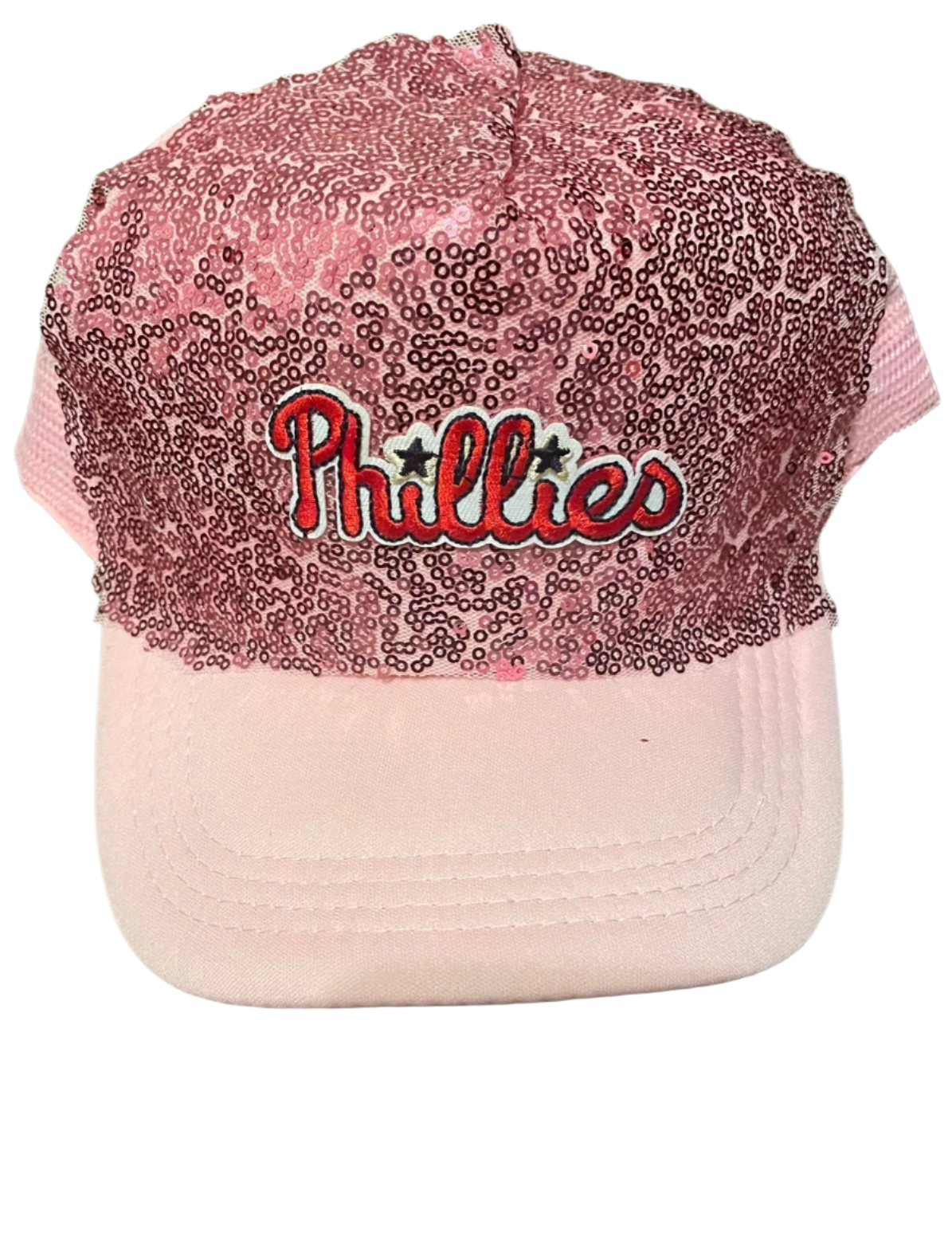 Phillies Pink Sequin Hat with Word Logo