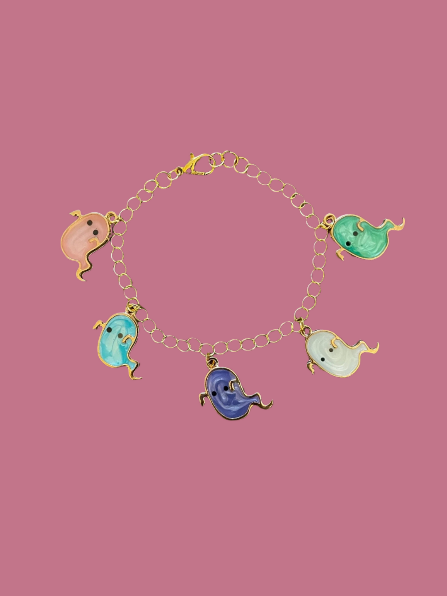 Ghost Halloween Charm Bracelet