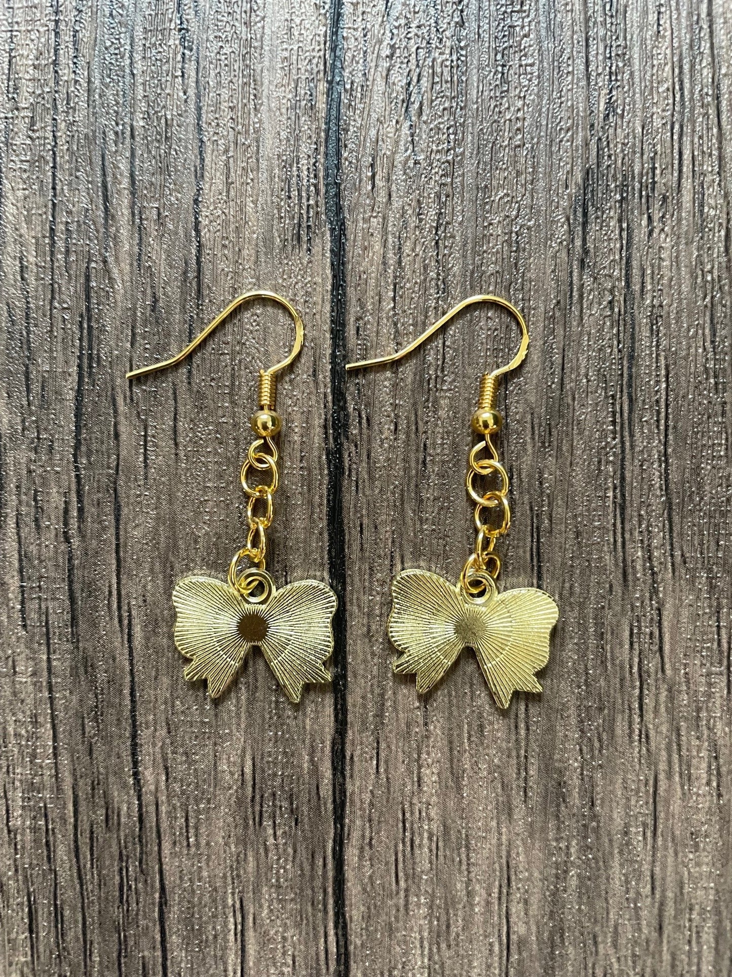 Dark Pink Bow Earrings