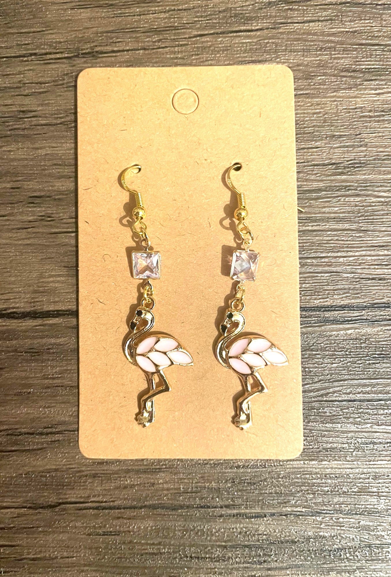 Pink Flamingo Dangle Drop Earrings