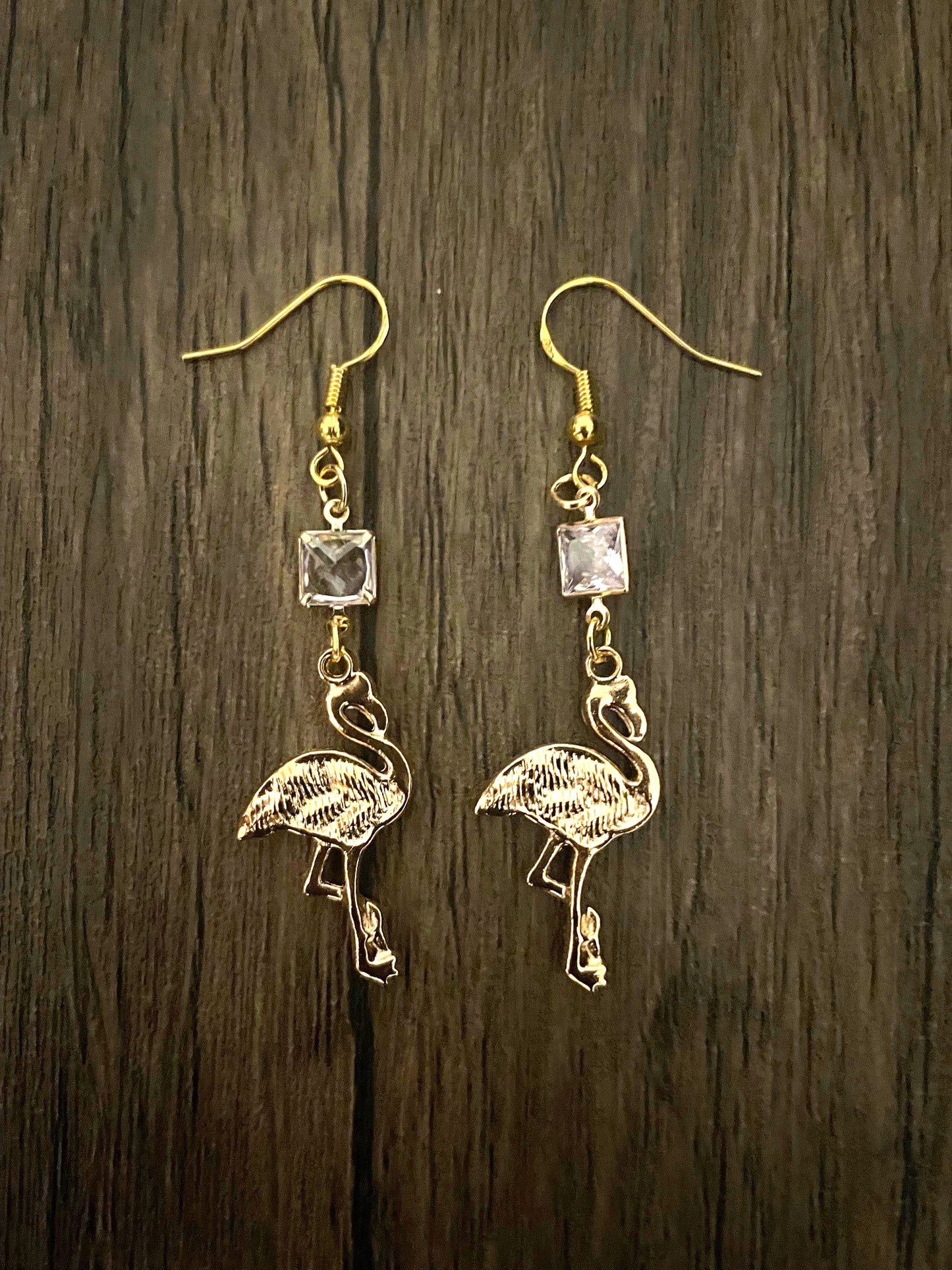Pink Flamingo Dangle Drop Earrings