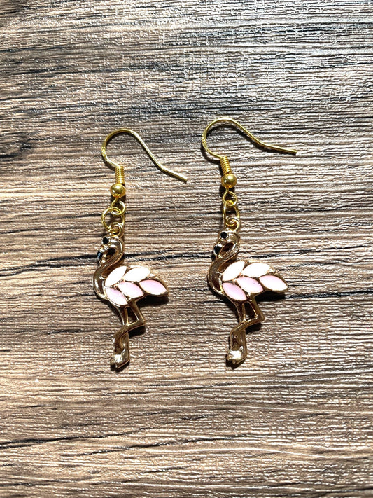 Flamingo Charm Earrings