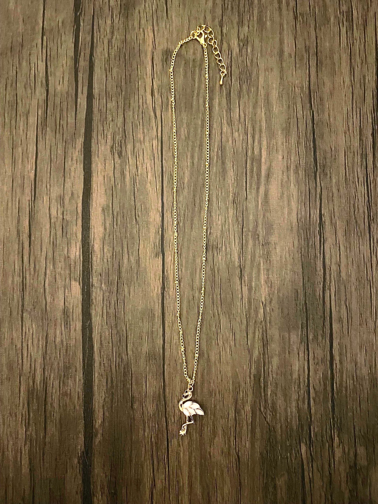 Pink Flamingo Charm Necklace