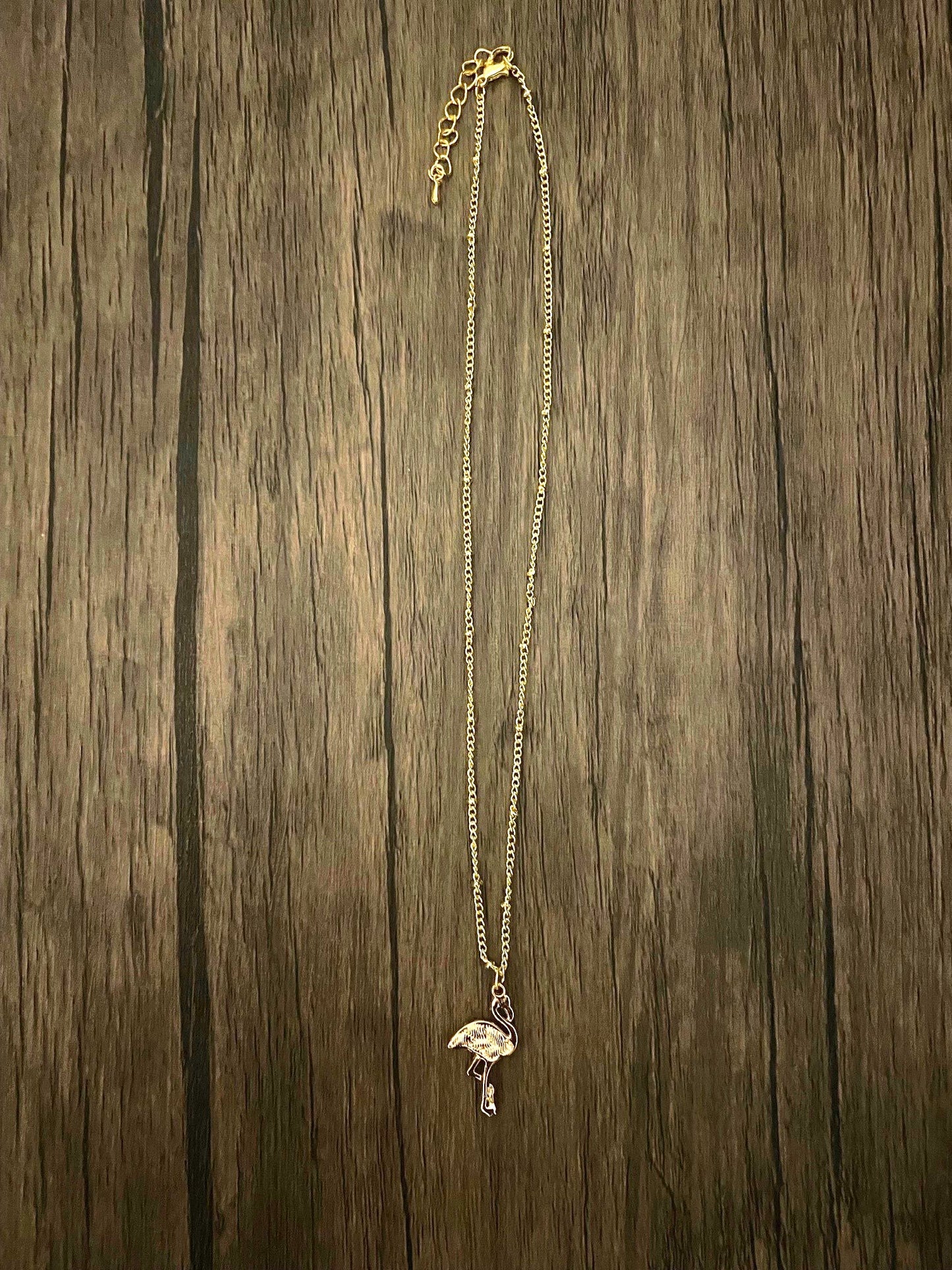 Pink Flamingo Charm Necklace
