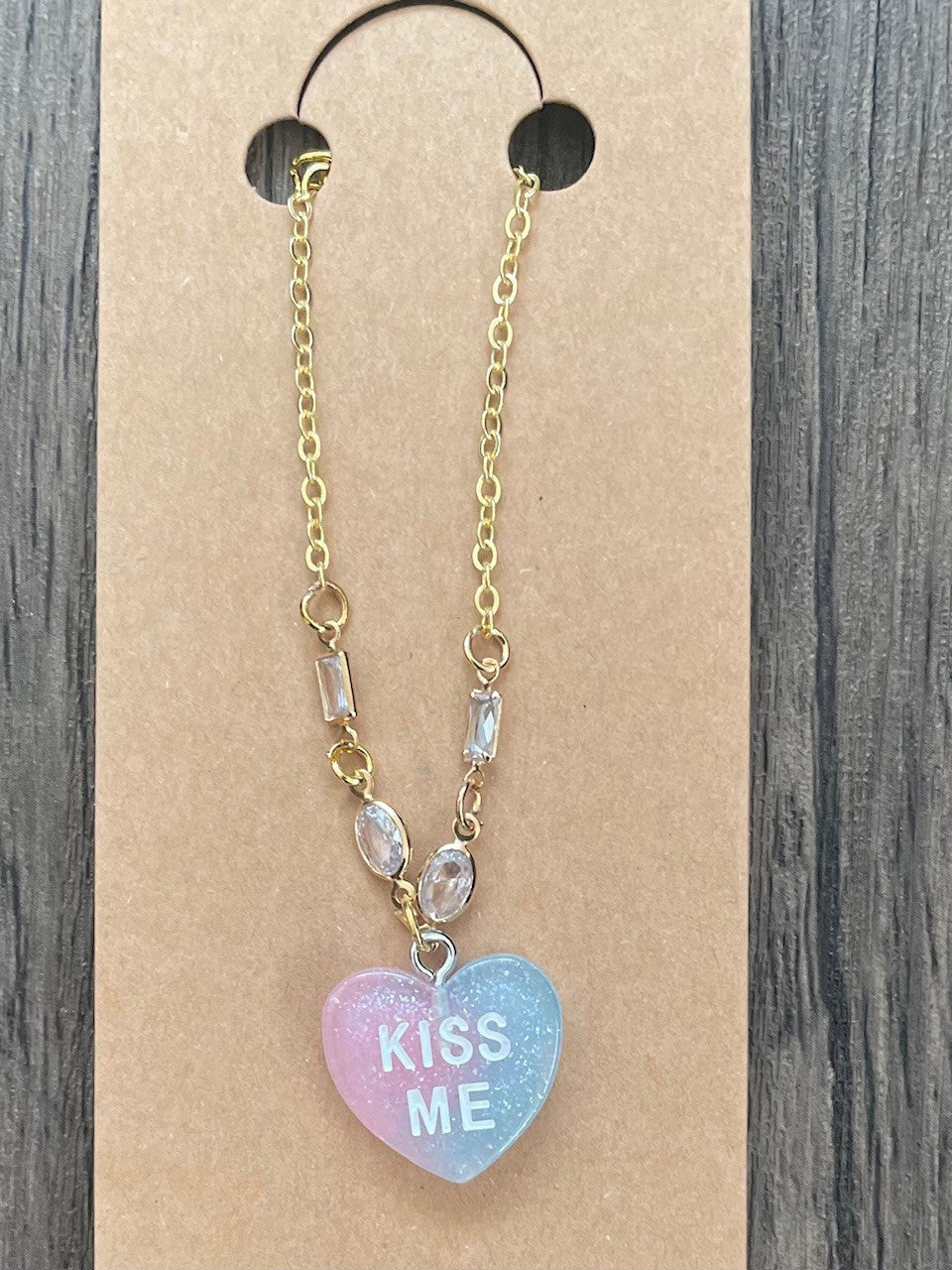 Love Candy KISS ME Sweethearts Charm Bracelet