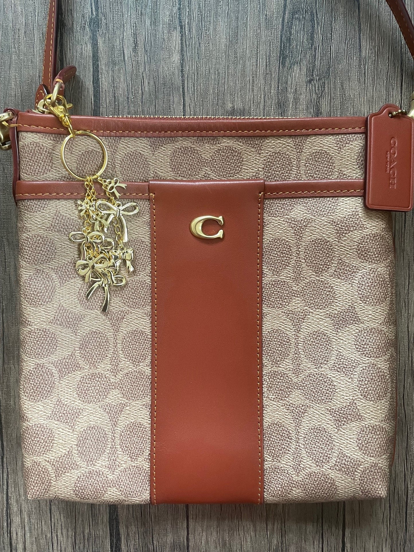 Love Bows Gold Bag Charm