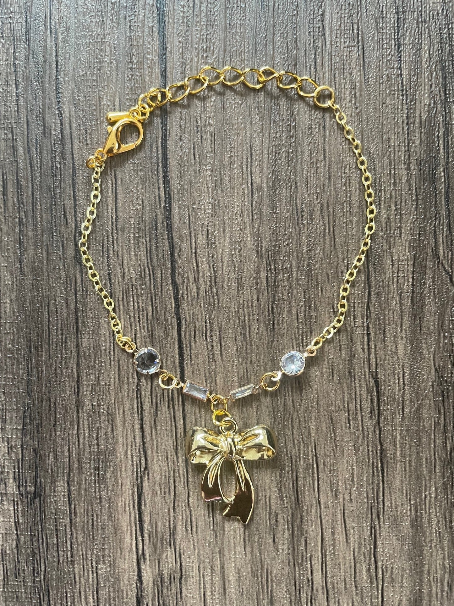 Love Bows Gold Charm Bracelet