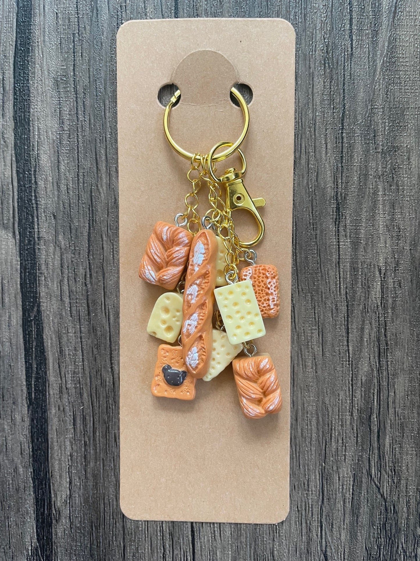 Love Cheese Gold Bag Charm