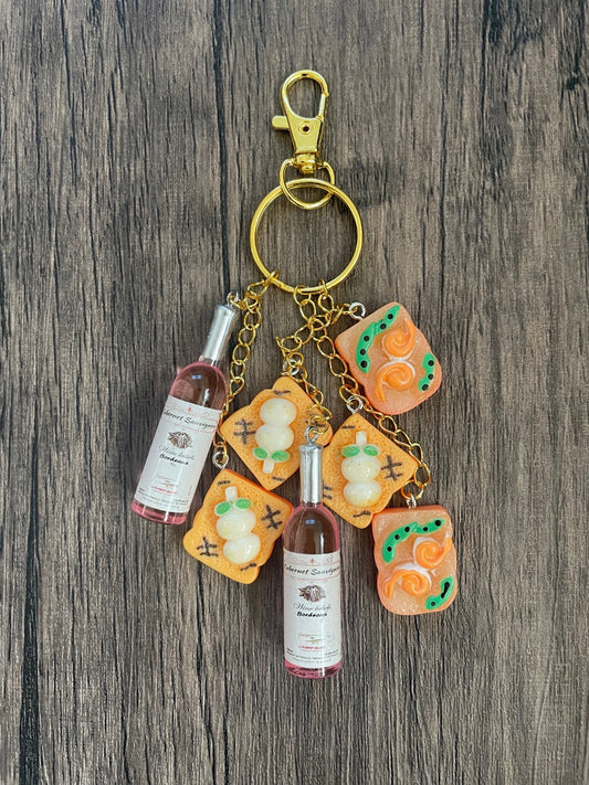 Love Food Sushi and Rose Gold Bag Charm