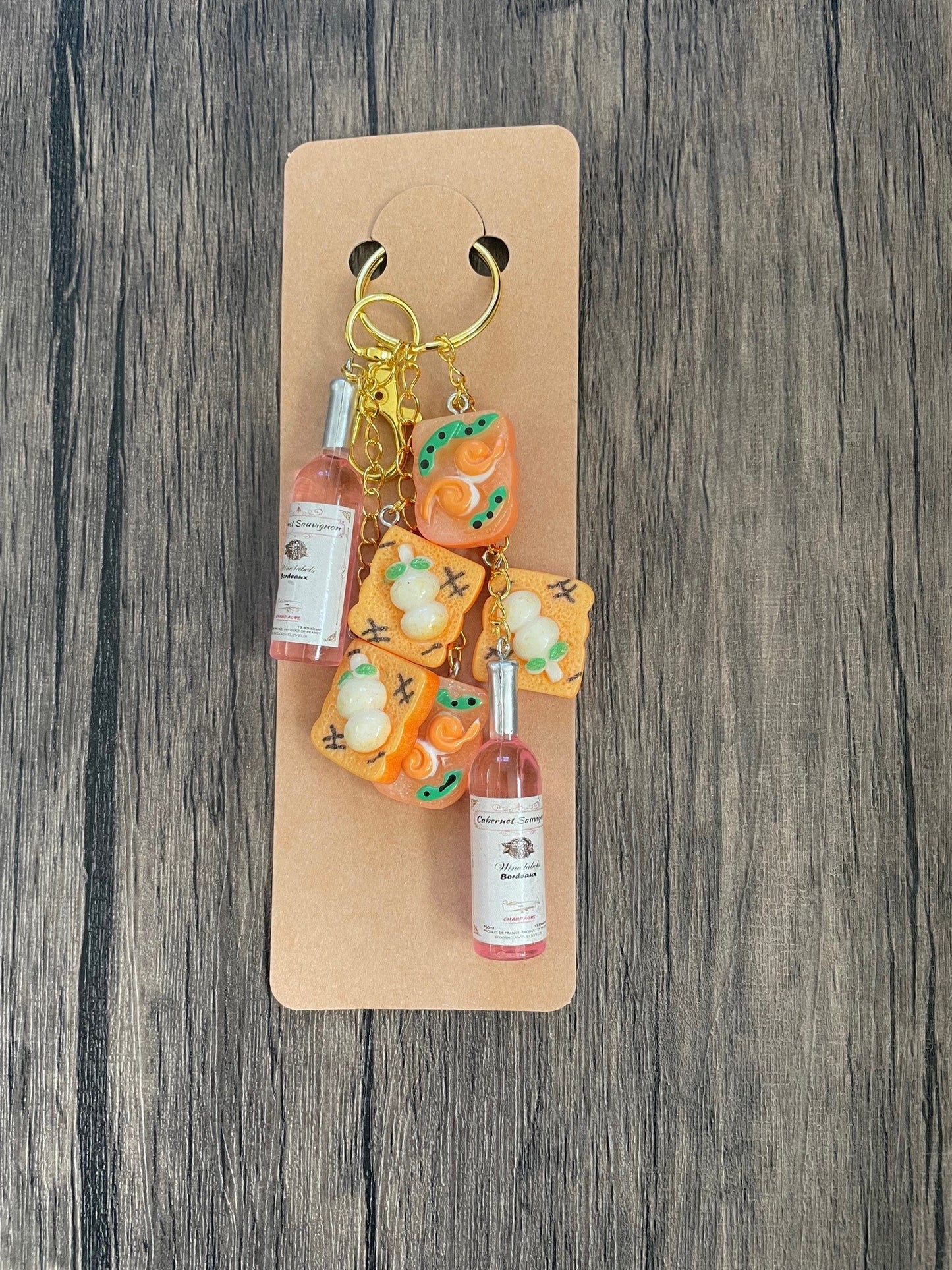 Love Food Sushi and Rose Gold Bag Charm