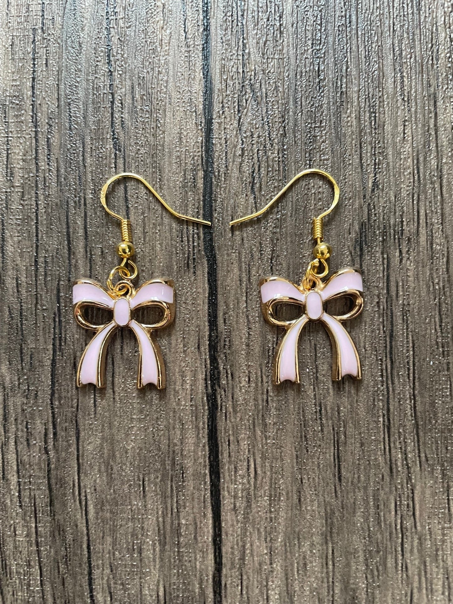 Pink Bow Earrings