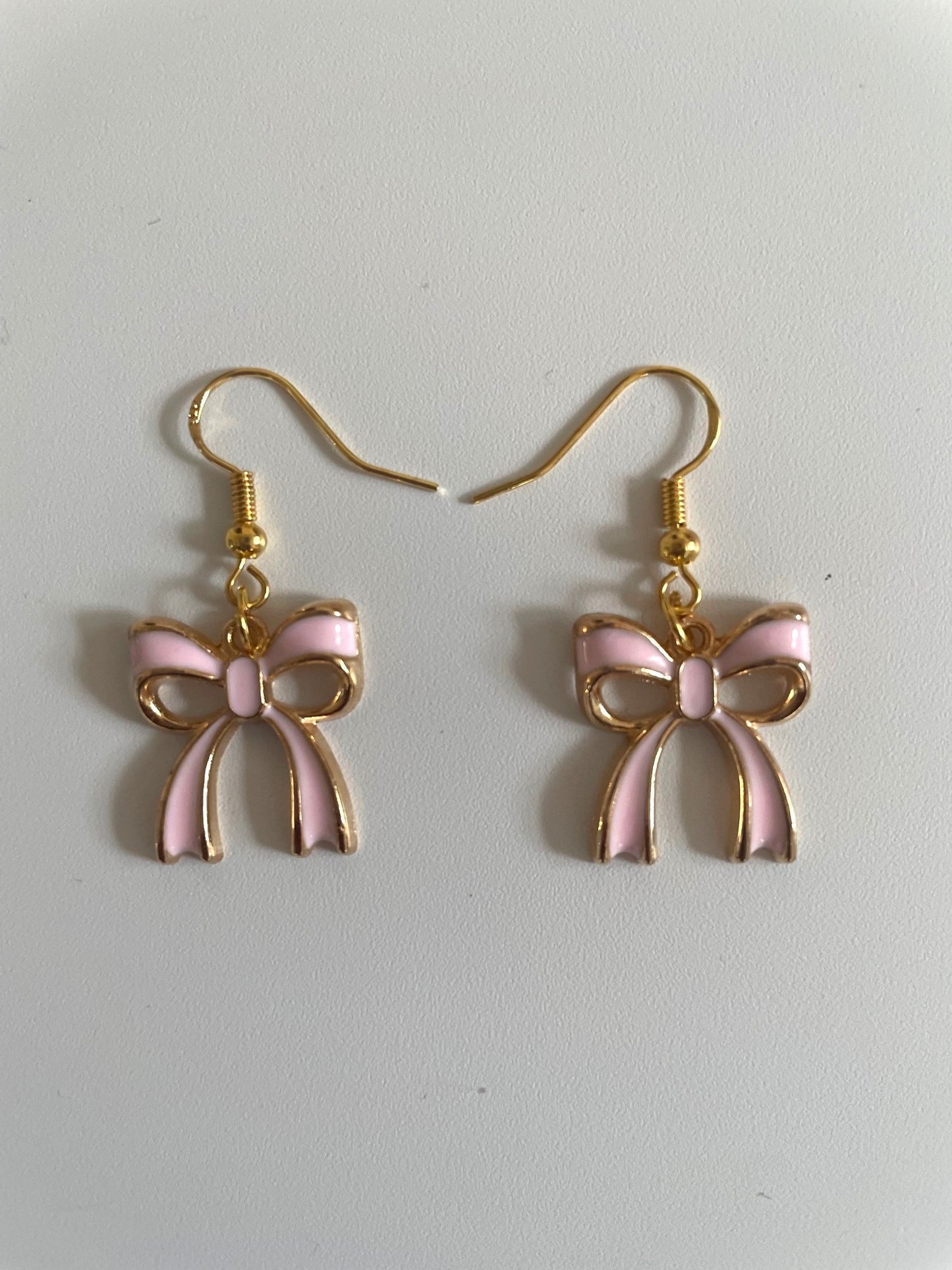 Pink Bow Earrings