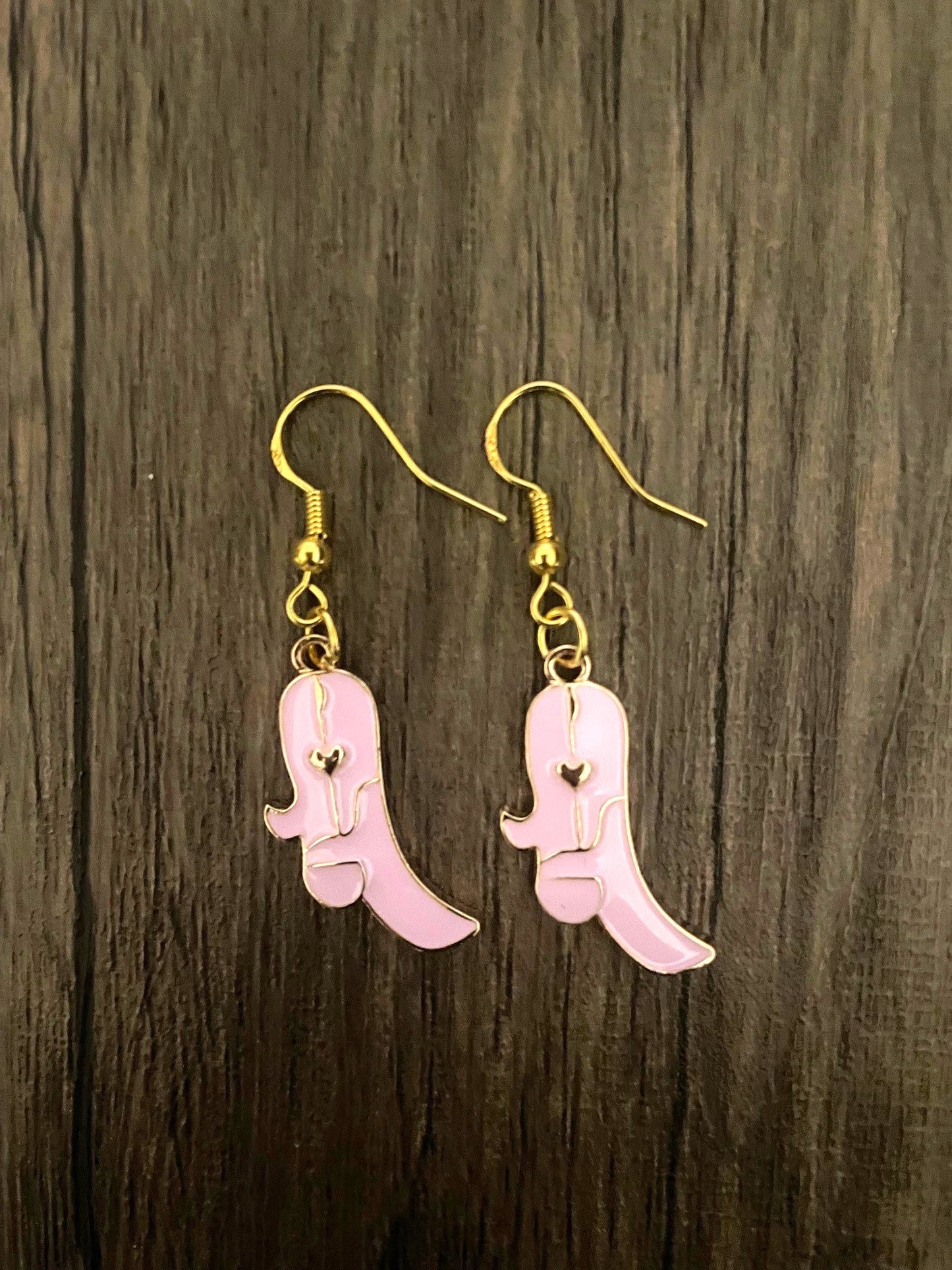 Light Pink Cowboy Boot Earrings