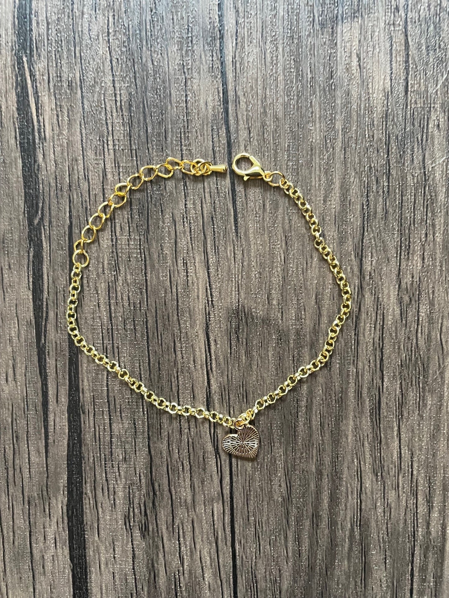 Pink Heart Charm Bracelet