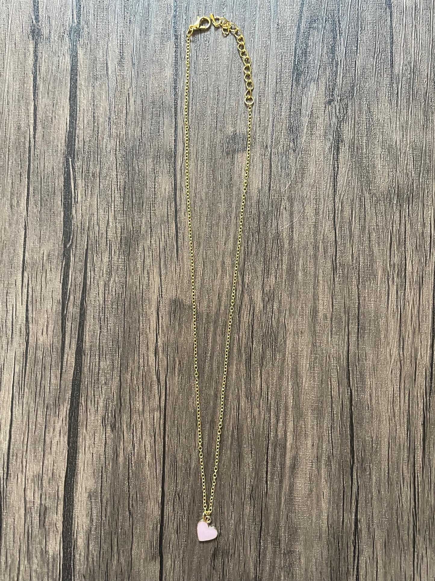 Pink Heart Charm Necklace