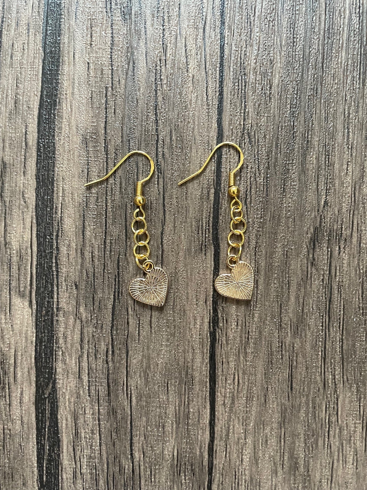 Pink Heart Dangle Drop Earrings