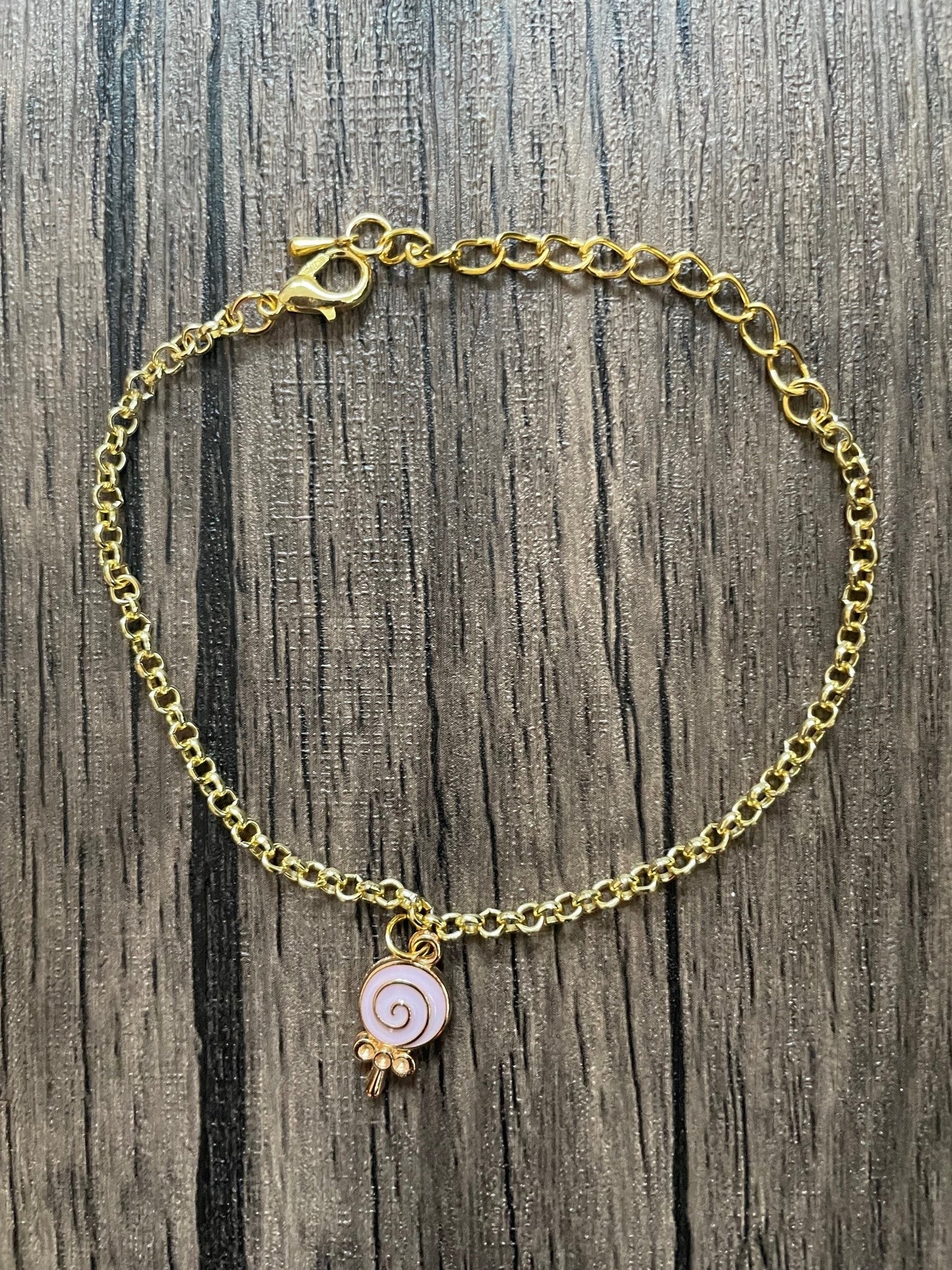 Pink Lollipop Charm Bracelet