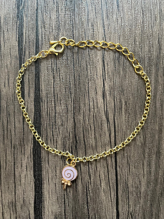 Pink Lollipop Charm Bracelet