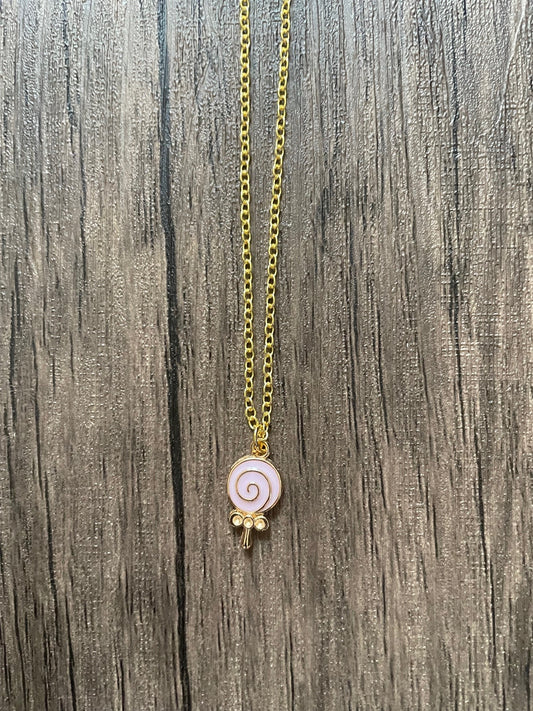 Pink Lollipop Charm Necklace