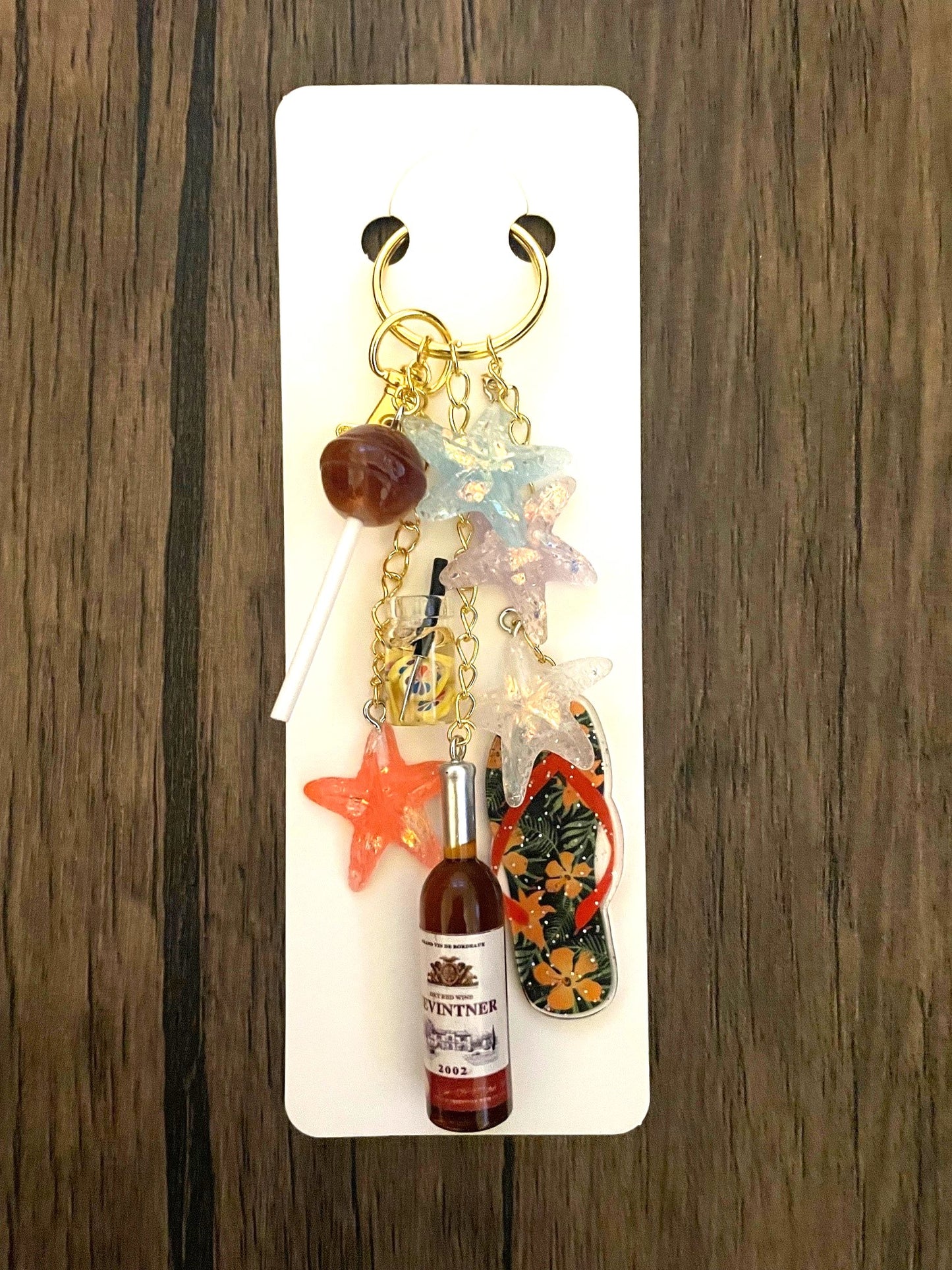 Summer Fun Gold Bag Charm