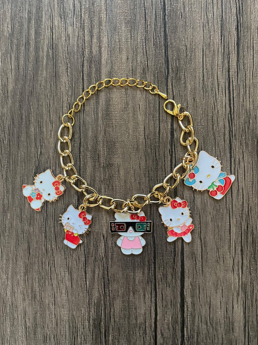 Hello Kitty 3D Glasses Charm Bracelet