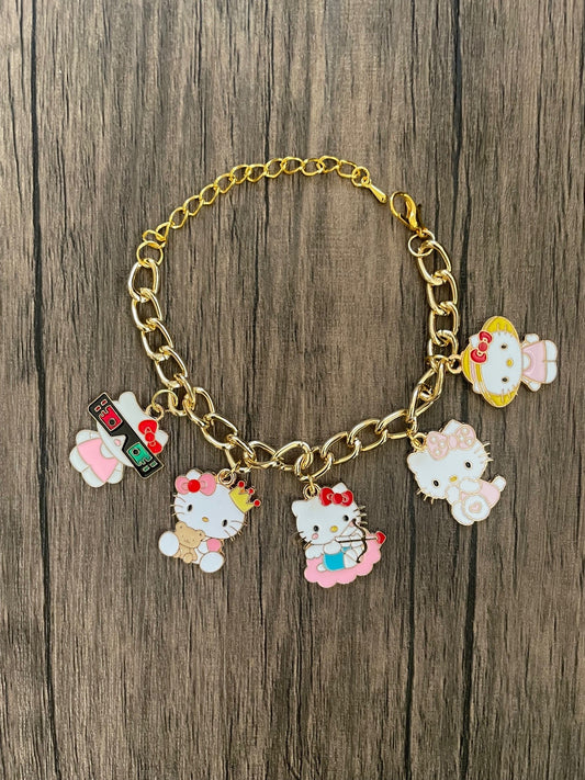 Hello Kitty Bow and Arrow Charm Bracelet